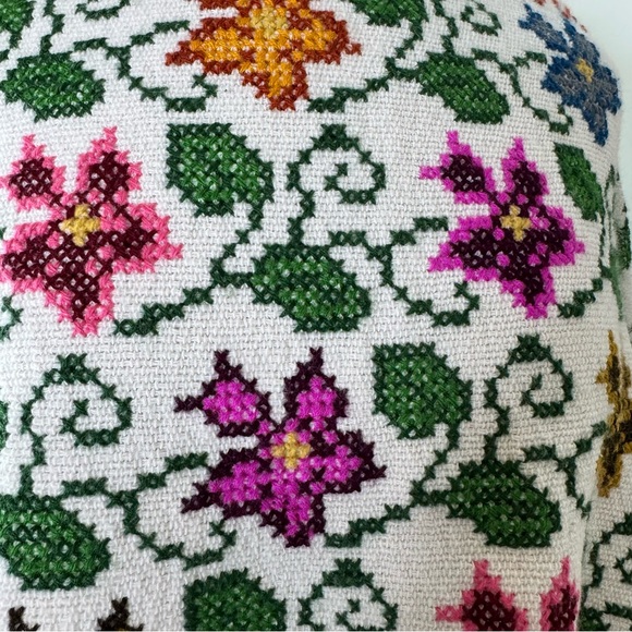 Embroidered Boho Mexican Mananita Poncho One size - Picture 7 of 13